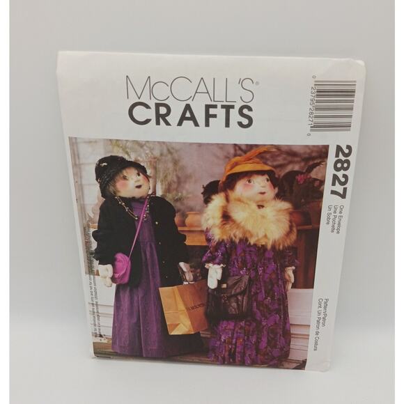 McCall's Crafts Pattern 2827 Faye Wine Shopper Doll Uncut 2000 - Picture 1 of 5